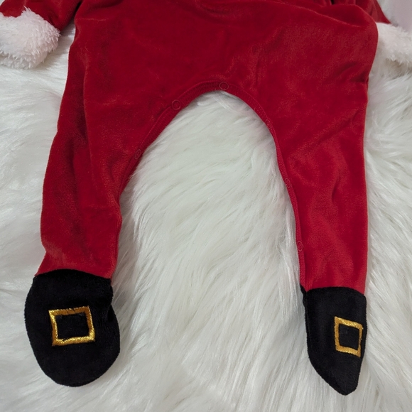 LAST ONE Zara Christmas Collection Baby Velour Santa Suit Outfit 1-6 mos New! - Picture 3 of 9